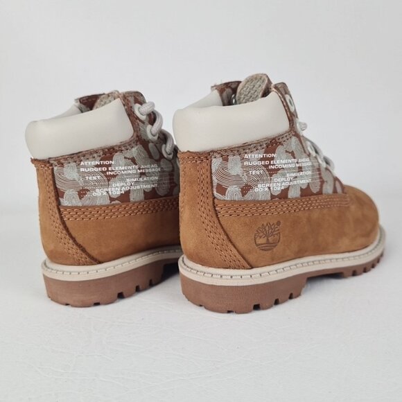 Timberland 6In Classic TODDLER Casual Boots Outdoors Wheat Leather SZ 5C - Picture 5 of 10